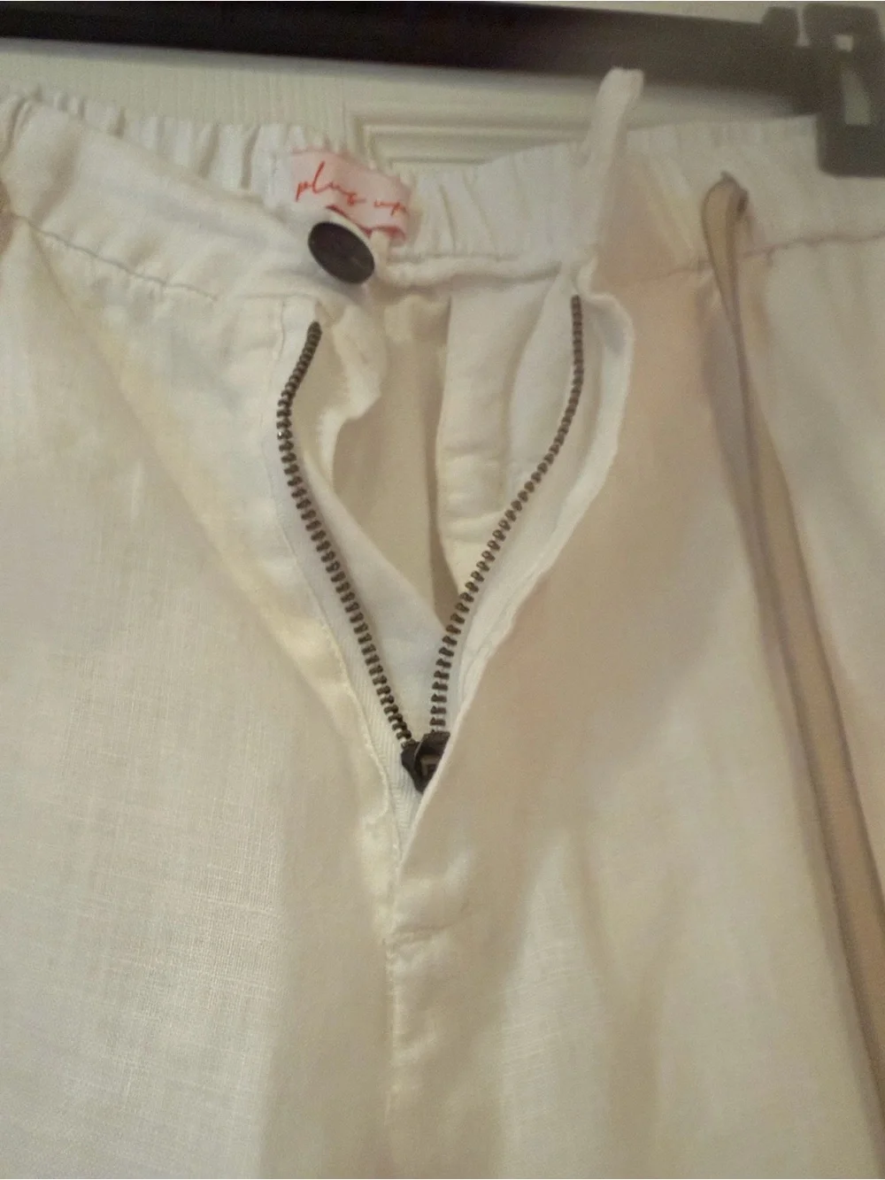 Men's Casual Linen Drawstring Pants - White Sz XL Purchased in Italy